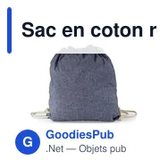 Sac en coton recyclé 2 en 1 personnalisable avec logo | Gondulfo - Miniature 3