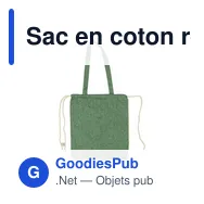 Sac en coton recyclé 2 en 1 personnalisable avec logo | Gondulfo - Miniature 7