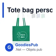Tote bag personnalisable en coton recyclé à soufflet 38x10x42 cm avec logo - 140 g/m² - Miniature 1