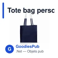 Tote bag personnalisable en coton recyclé à soufflet 38x10x42 cm avec logo - 140 g/m² - Miniature 3