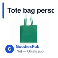 Tote bag personnalisable en coton recyclé à soufflet 38x10x42 cm avec logo - 140 g/m² - Miniature 5