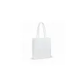 Variante Blanc - Tote bag personnalisable en coton recyclé à soufflet 38x10x42 cm avec logo - 140 g/m²