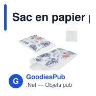Sac en papier personnalisable FSC 50 g/m² avec logo - 15 x 7 x 36 cm - Miniature 1
