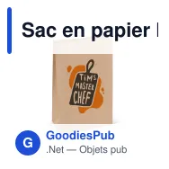Sac en papier FSC personnalisable 18 x 29 cm 70 g/m² avec logo - Étroit - Miniature 1