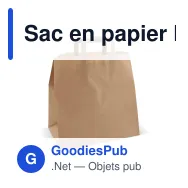 Sac en papier FSC personnalisable 32 x 33 cm fond large avec logo - 70 g/m² - Miniature 2