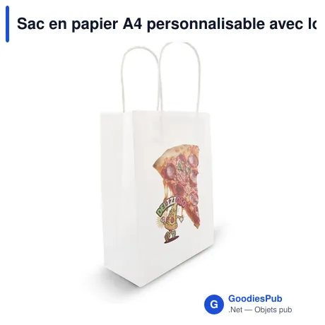 Sac en papier A4 personnalisable avec logo - Dialla BX