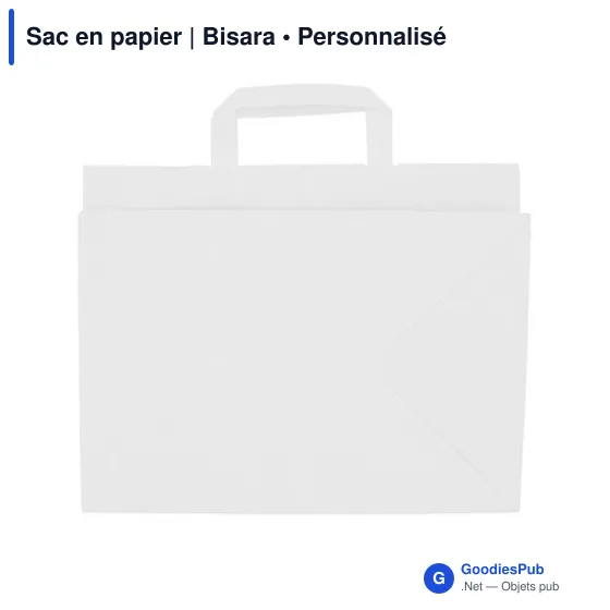 Sac en papier personnalisable avec logo - Bisara - Image 3