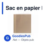 Sac en papier kraft personnalisable grand format 32 x 41 cm avec logo - 100 g/m² - Miniature 2