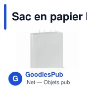 Sac en papier kraft FSC personnalisable 22 x 31 cm avec logo - 90 g/m² - Miniature 2