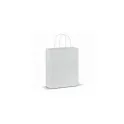 Variante Blanc - Sac en papier kraft FSC personnalisable 22 x 31 cm avec logo - 90 g/m²