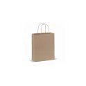 Variante Marron - Sac en papier kraft FSC personnalisable 22 x 31 cm avec logo - 90 g/m²