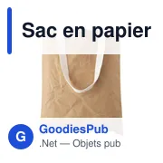 Tote bag personnalisé pour logo entreprise - Sac en papier laminé - Miniature 1
