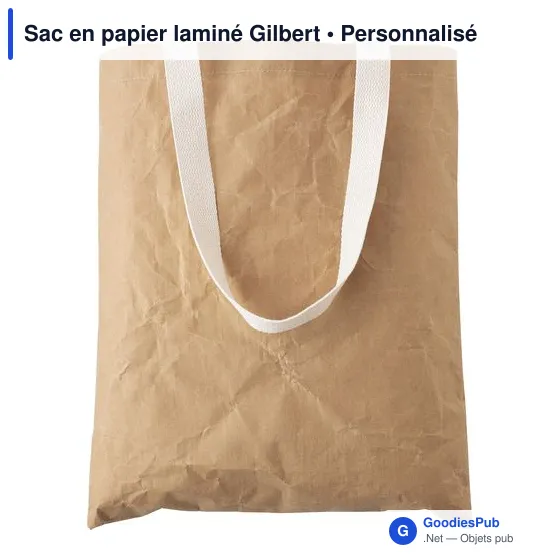 Tote bag personnalisé pour logo entreprise - Sac en papier laminé - Image 1