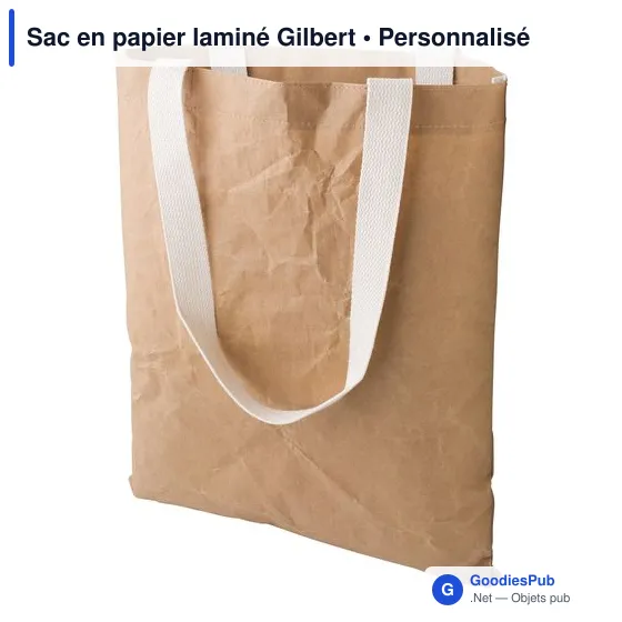 Tote bag personnalisé pour logo entreprise - Sac en papier laminé - Image 4
