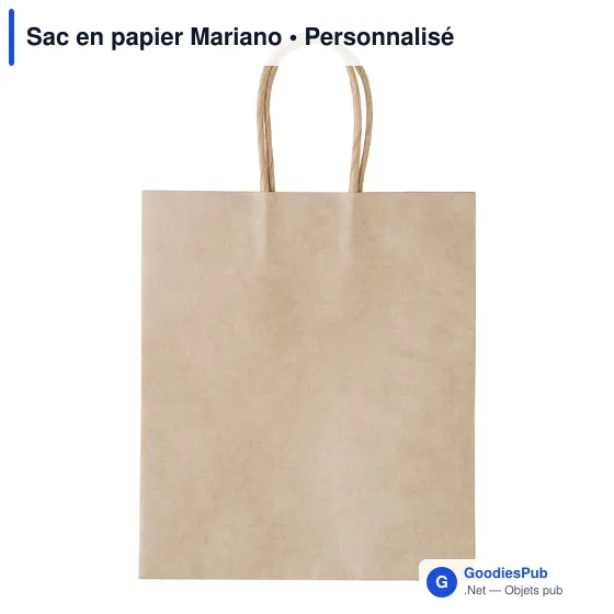 Sac en papier personnalisable avec logo - Mariano - Image 1