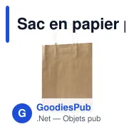 Sac en papier personnalisable Marina avec logo - Miniature 1