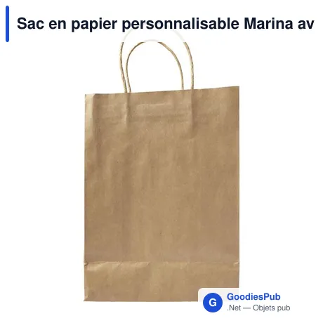 Sac en papier personnalisable Marina avec logo