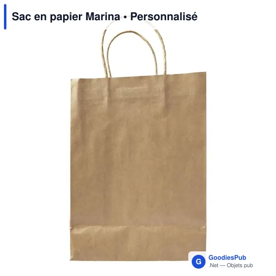 Sac en papier personnalisable Marina avec logo - Image 1