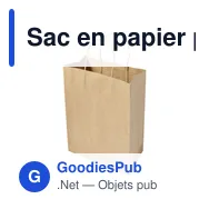 Sac en papier personnalisable Marina avec logo - Miniature 2