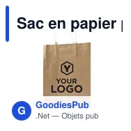 Sac en papier personnalisable Marina avec logo - Miniature 4