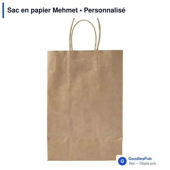 Sac en papier personnalisable avec logo pour entreprises - Mehmet - Image 2