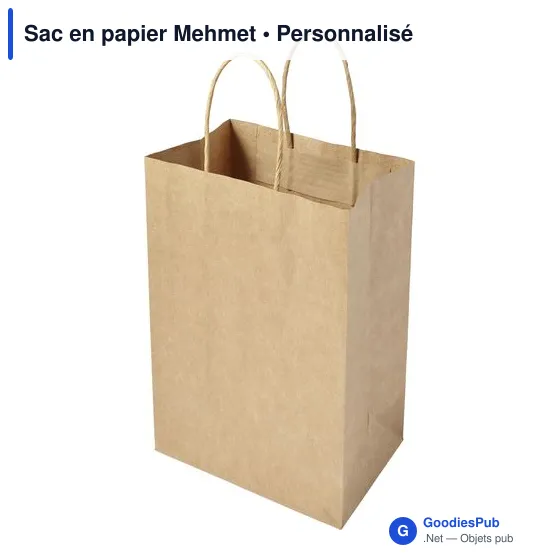 Sac en papier personnalisable avec logo pour entreprises - Mehmet - Image 3