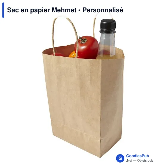 Sac en papier personnalisable avec logo pour entreprises - Mehmet - Image 4