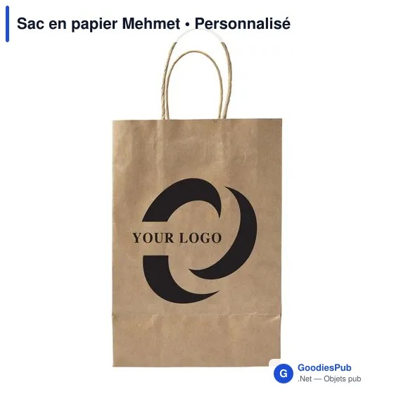 Sac en papier personnalisable avec logo pour entreprises - Mehmet - Image 6