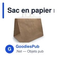 Sac en papier recyclé personnalisable avec logo - Landelina - Miniature 1