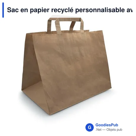 Sac en papier recyclé personnalisable avec logo - Landelina