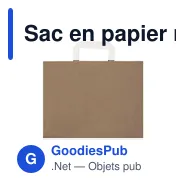 Sac en papier recyclé personnalisable avec logo - Landelina - Miniature 2