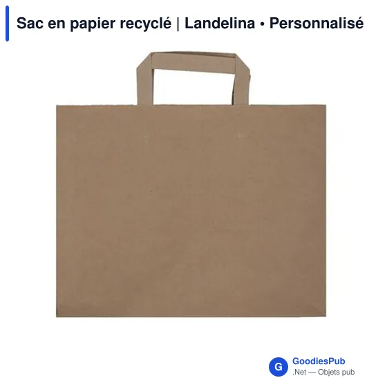 Sac en papier recyclé personnalisable avec logo - Landelina - Image 2