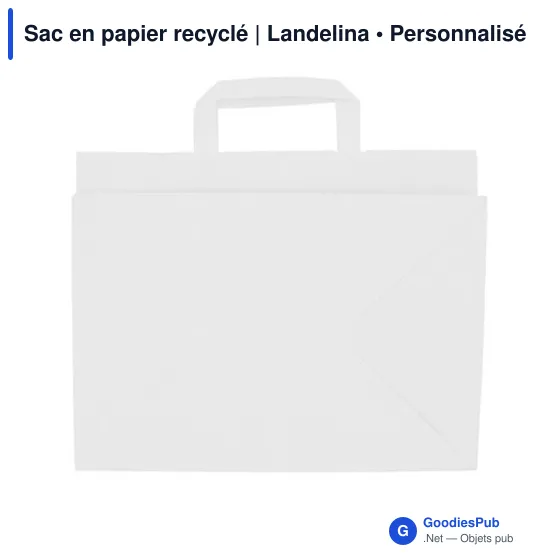 Sac en papier recyclé personnalisable avec logo - Landelina - Image 3