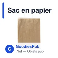 Sac en papier personnalisable Rumaya avec logo - Miniature 1