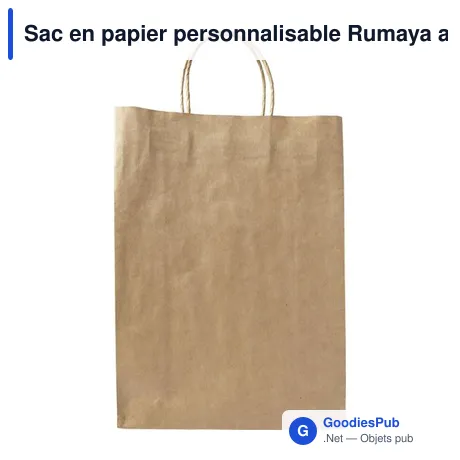 Sac en papier personnalisable Rumaya avec logo