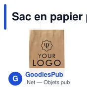 Sac en papier personnalisable Rumaya avec logo - Miniature 4
