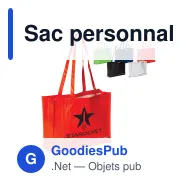 Sac personnalisable en R-PET 110 g/m² 45 x 15 x 33 cm avec logo - R-PET - Miniature 1
