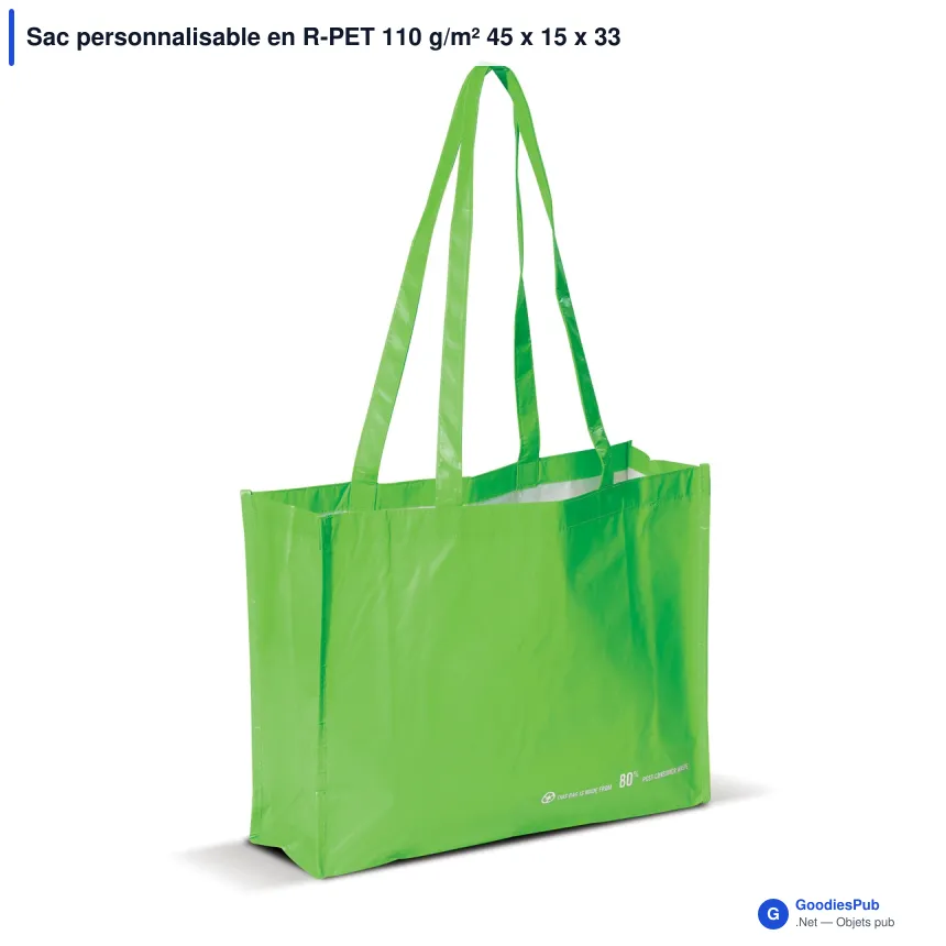 Sac personnalisable en R-PET 110 g/m² 45 x 15 x 33 cm avec logo - R-PET - Image 3