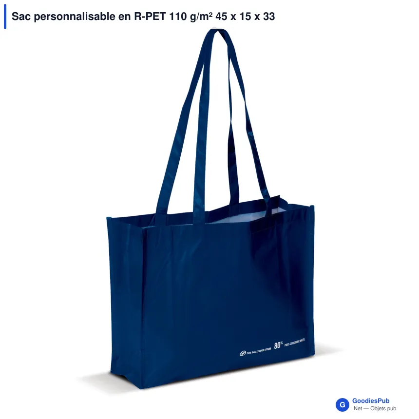 Sac personnalisable en R-PET 110 g/m² 45 x 15 x 33 cm avec logo - R-PET - Image 6
