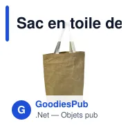 Sac en toile de jute personnalisable 340 g/m² avec logo - Nature - Miniature 2
