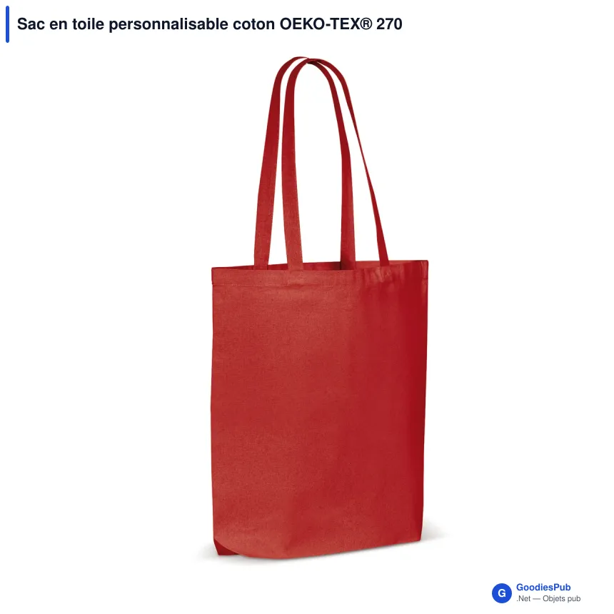 Sac en toile personnalisable coton OEKO-TEX® 270 g/m² 42x12x43 cm avec logo - Couleurs - Image 4