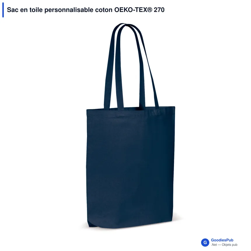 Sac en toile personnalisable coton OEKO-TEX® 270 g/m² 42x12x43 cm avec logo - Couleurs - Image 5