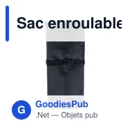 Sac enroulable personnalisable en polyester 1680D avec logo - Miniature 6