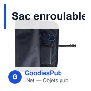 Sac enroulable personnalisable en polyester 1680D avec logo - Miniature 7