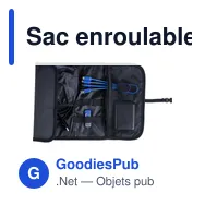 Sac enroulable personnalisable en polyester 1680D avec logo - Miniature 8