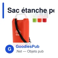 Sac étanche personnalisable 10 L certifié IPX6 avec logo - Ripstop - Miniature 1