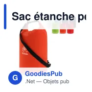 Sac étanche personnalisable 15 L certifié IPX6 avec logo - Ripstop - Miniature 1
