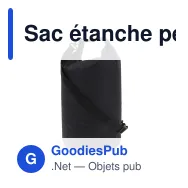 Sac étanche personnalisable 15 L certifié IPX6 avec logo - Ripstop - Miniature 3