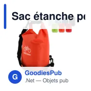 Sac étanche personnalisable 5 L certifié IPX6 avec logo - Ripstop - Miniature 1