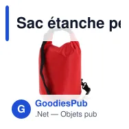 Sac étanche personnalisable 5 L certifié IPX6 avec logo - Ripstop - Miniature 5